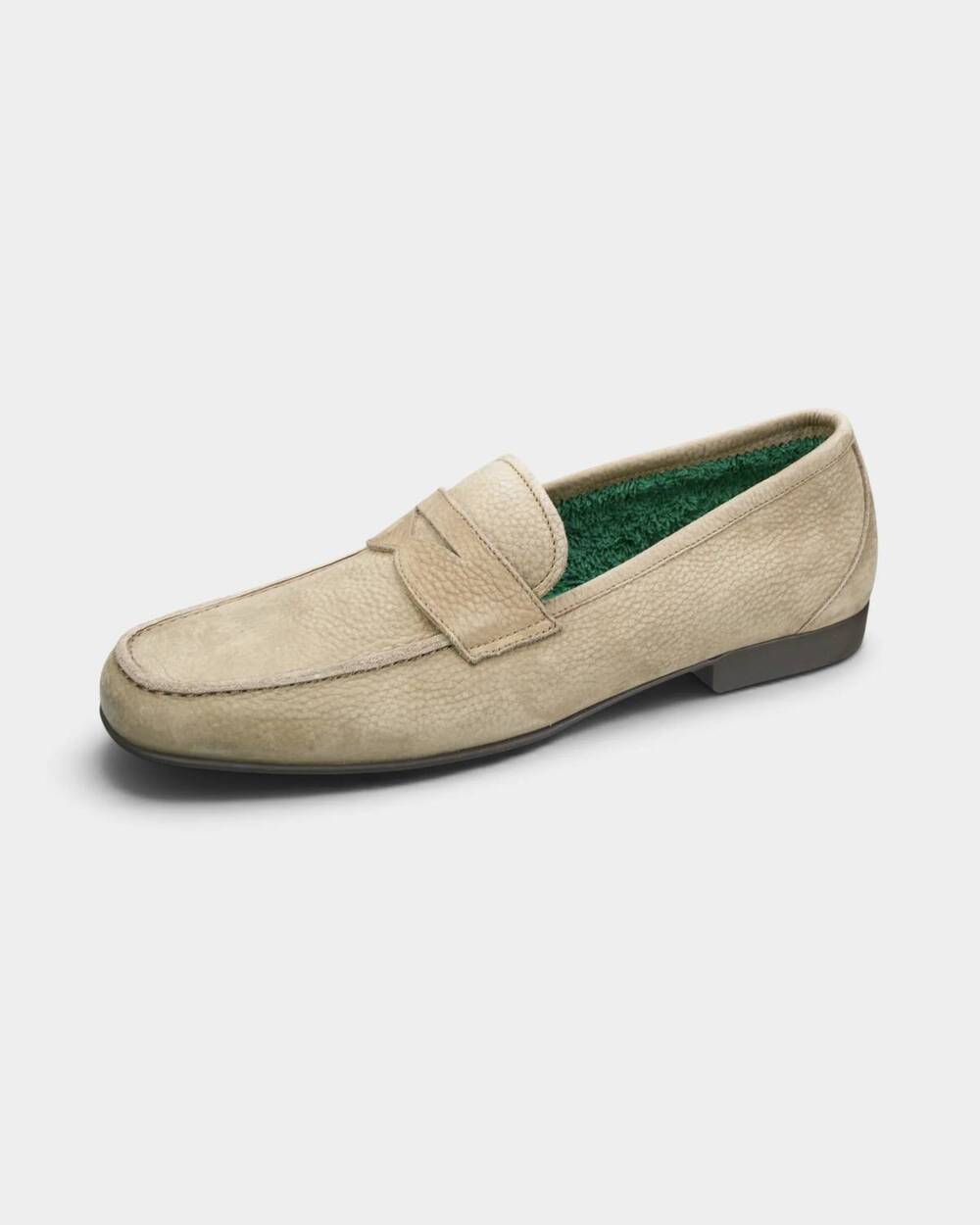 NEW FRATELLI ROSSETTI men's portofino yacht penny loafers in tortora
